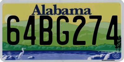 AL license plate 64BG274