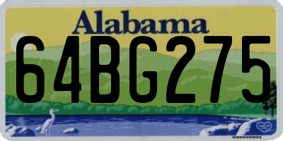 AL license plate 64BG275