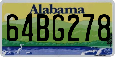 AL license plate 64BG278