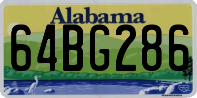 AL license plate 64BG286
