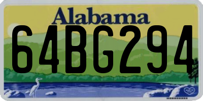 AL license plate 64BG294