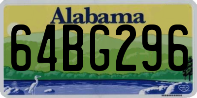 AL license plate 64BG296
