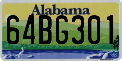 AL license plate 64BG301