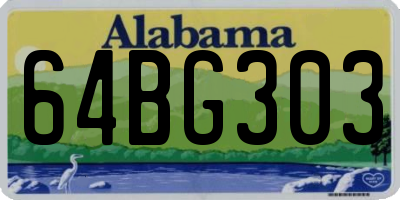 AL license plate 64BG303