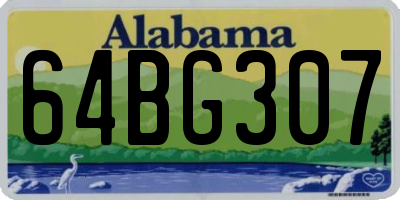 AL license plate 64BG307