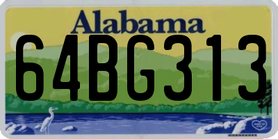 AL license plate 64BG313