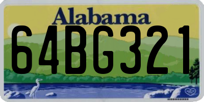 AL license plate 64BG321