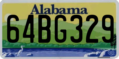 AL license plate 64BG329