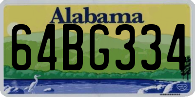 AL license plate 64BG334