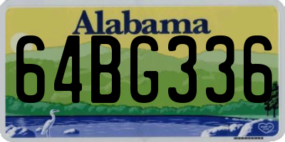 AL license plate 64BG336