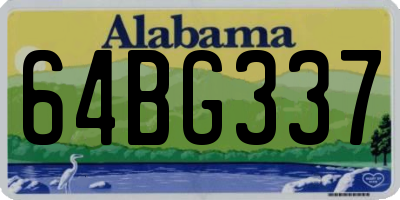 AL license plate 64BG337