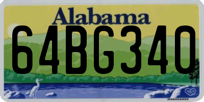 AL license plate 64BG340