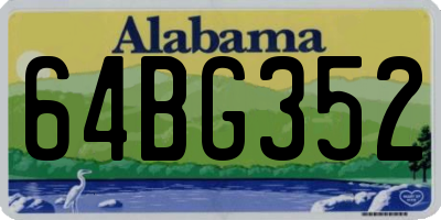 AL license plate 64BG352