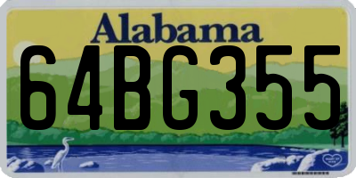 AL license plate 64BG355