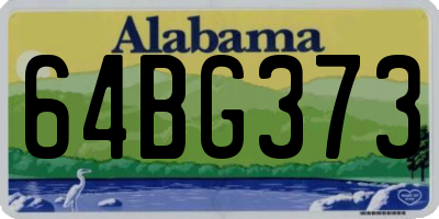 AL license plate 64BG373