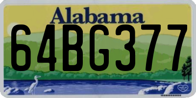 AL license plate 64BG377