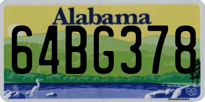 AL license plate 64BG378