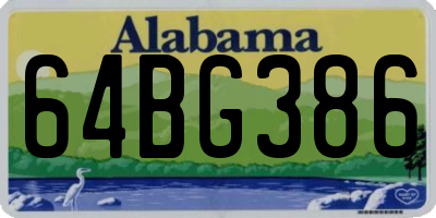 AL license plate 64BG386