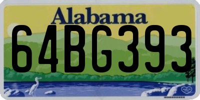 AL license plate 64BG393