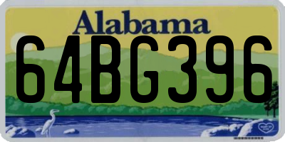 AL license plate 64BG396