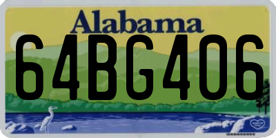 AL license plate 64BG406