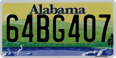 AL license plate 64BG407