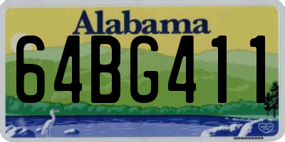 AL license plate 64BG411