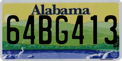 AL license plate 64BG413