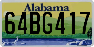 AL license plate 64BG417