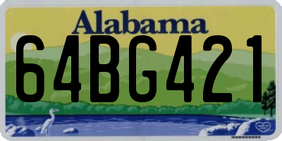 AL license plate 64BG421