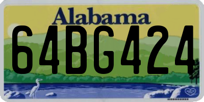 AL license plate 64BG424