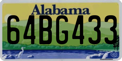 AL license plate 64BG433