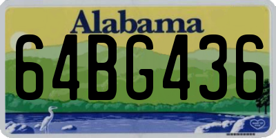 AL license plate 64BG436