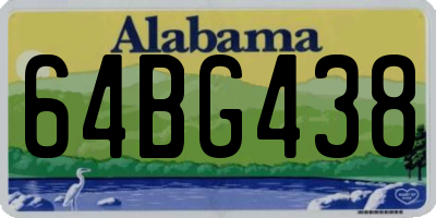 AL license plate 64BG438