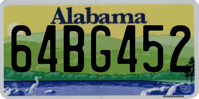 AL license plate 64BG452