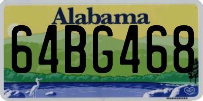 AL license plate 64BG468