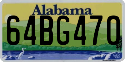 AL license plate 64BG470