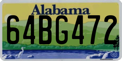 AL license plate 64BG472