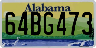 AL license plate 64BG473
