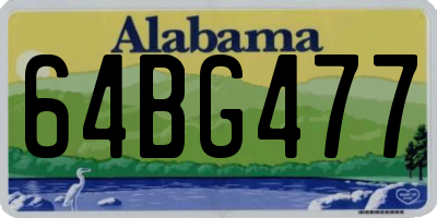 AL license plate 64BG477