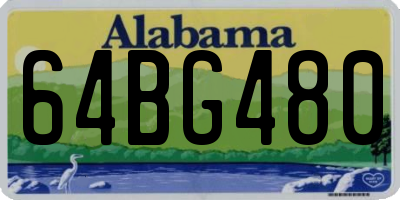 AL license plate 64BG480
