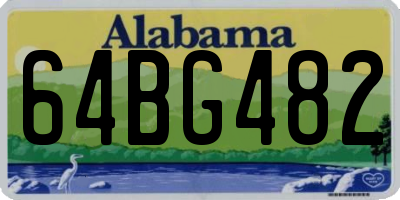 AL license plate 64BG482