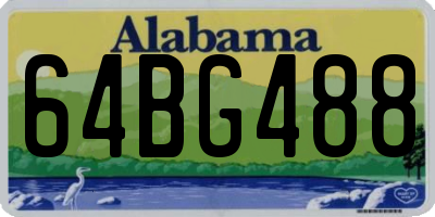 AL license plate 64BG488