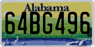 AL license plate 64BG496