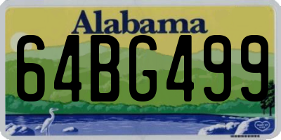 AL license plate 64BG499