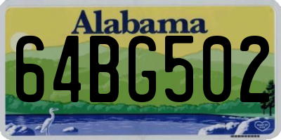 AL license plate 64BG502