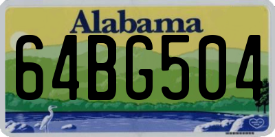 AL license plate 64BG504