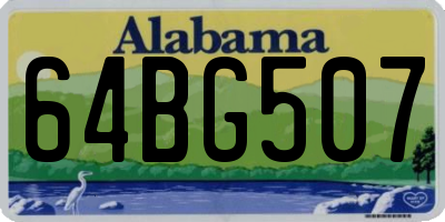 AL license plate 64BG507