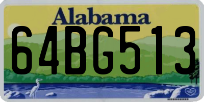 AL license plate 64BG513