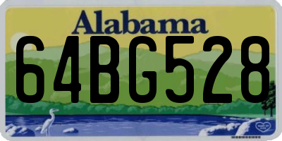 AL license plate 64BG528
